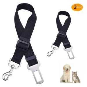 Travel Safely: 2 Pack Adjustable Dog Seat Belt for Secure Rides!