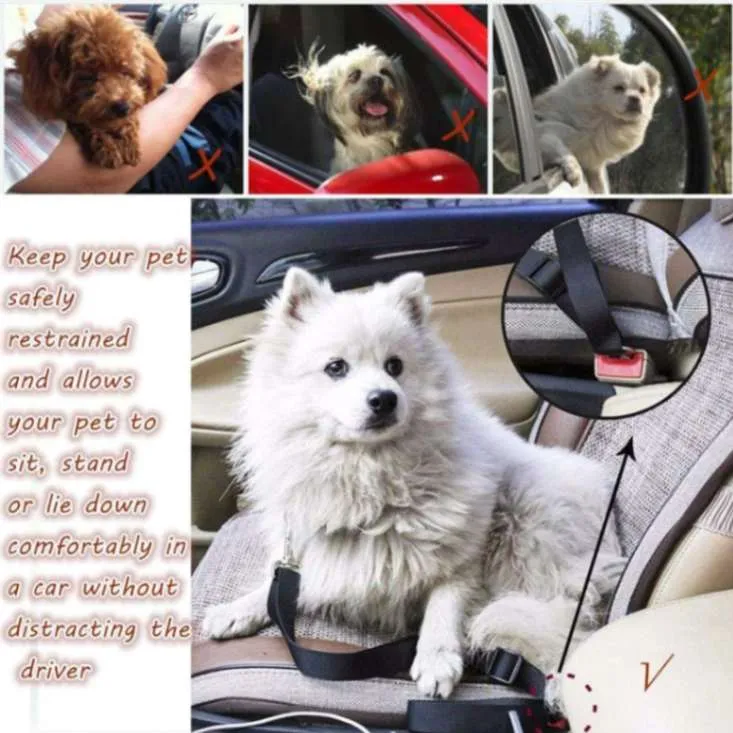 Travel Safely: 2 Pack Adjustable Dog Seat Belt for Secure Rides!