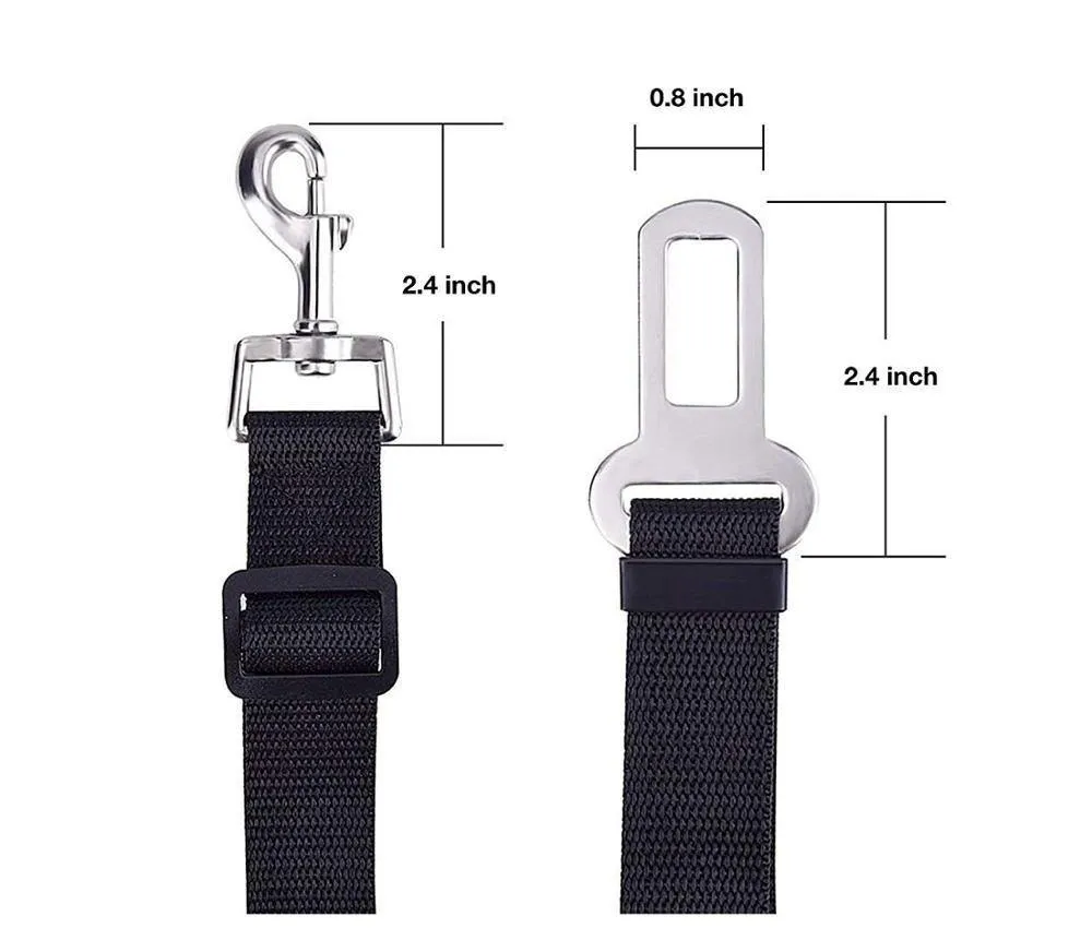 Travel Safely: 2 Pack Adjustable Dog Seat Belt for Secure Rides!