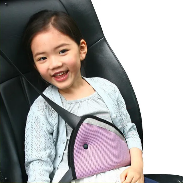 Triangle Baby Kids Car Safe Fit Seat Belt Adjuster Device Auto Safety Belt Cover Child Neck Protection Positioner Breathable