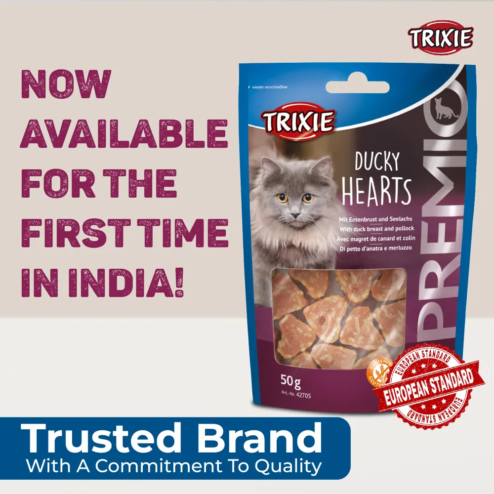 Trixie Premio Chicken Cubes and Ducky Hearts Cat Treats Combo