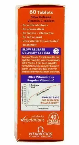 Vitabiotics Ultra Vitamin C 500mg Sustained Release 60 Tablets