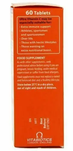 Vitabiotics Ultra Vitamin C 500mg Sustained Release 60 Tablets