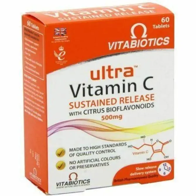 Vitabiotics Ultra Vitamin C 500mg Sustained Release 60 Tablets