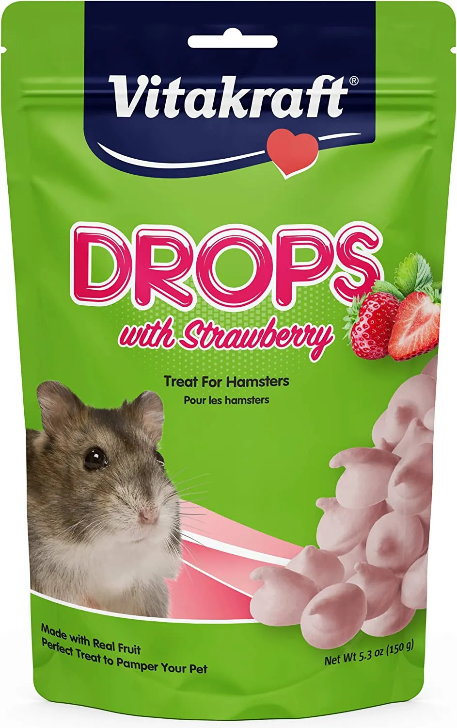 Vitakraft Hamster Strawberry Drops Treat 150g