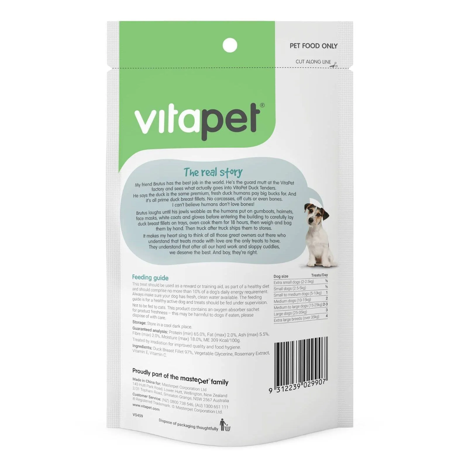 Vitapet Duck Tenders Dog Treats 100g