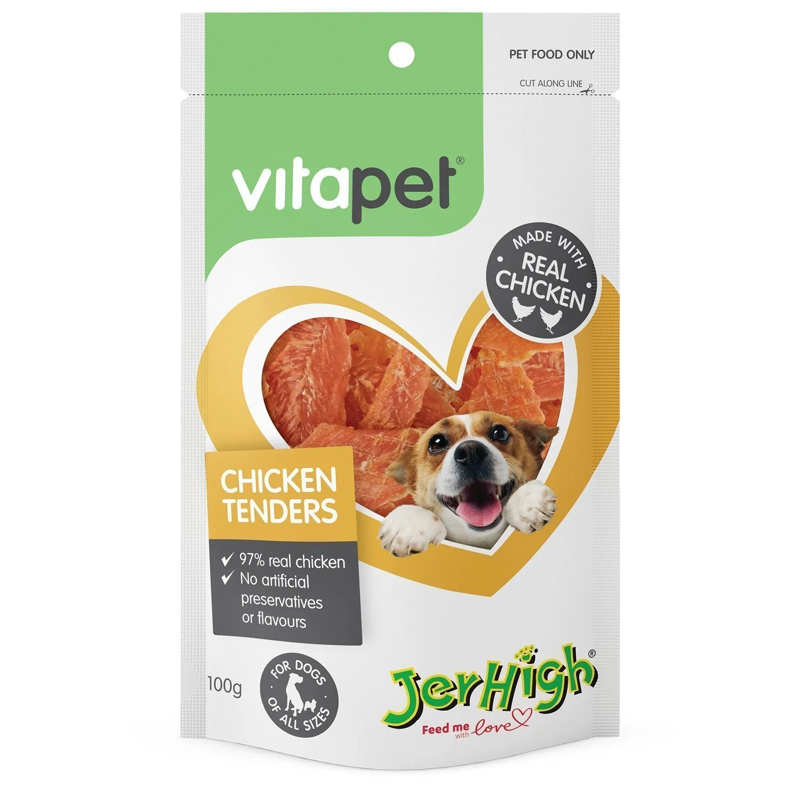 Vitapet Jerhigh Chicken Tender Dog Treats 100g