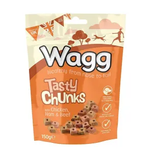 Wagg 150g Tasty Chunks Chicken, Ham & Beef Dog Treats