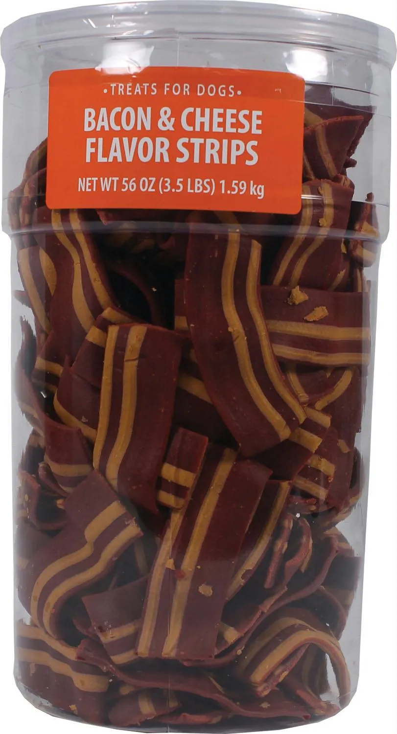 Wavy Bacon & Cheese Flavor Strips Dog Treats