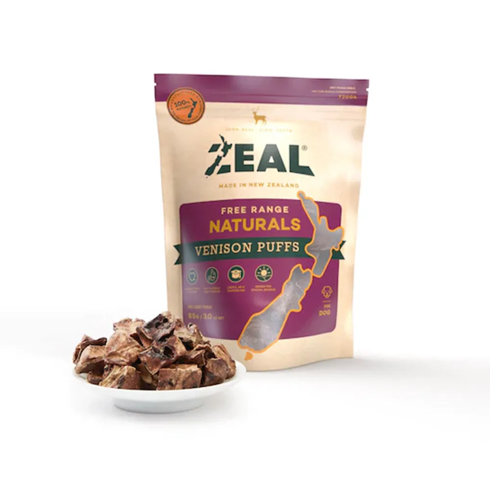 Zeal Free Range Naturals Venison Puffs 85g